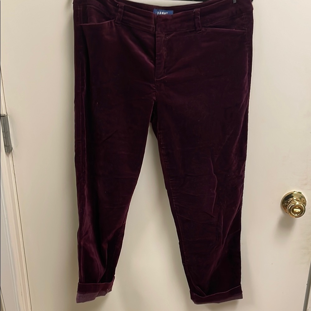 Women’s Velvet Pants in Deep Purple